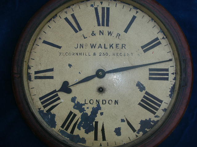 Click for larger version of Jno. WALKER RAILWAY CLOCK Image 1